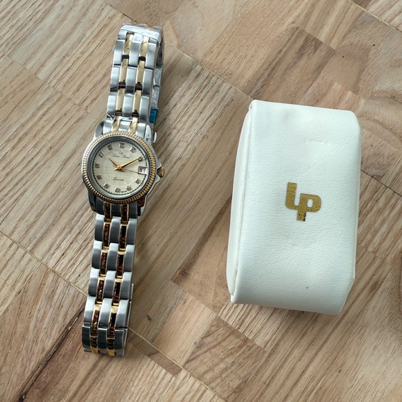 Lucien Piccard Diamond New IOB Ladies Watch Two-Tone Case Bracelet Gold Dial main image 13